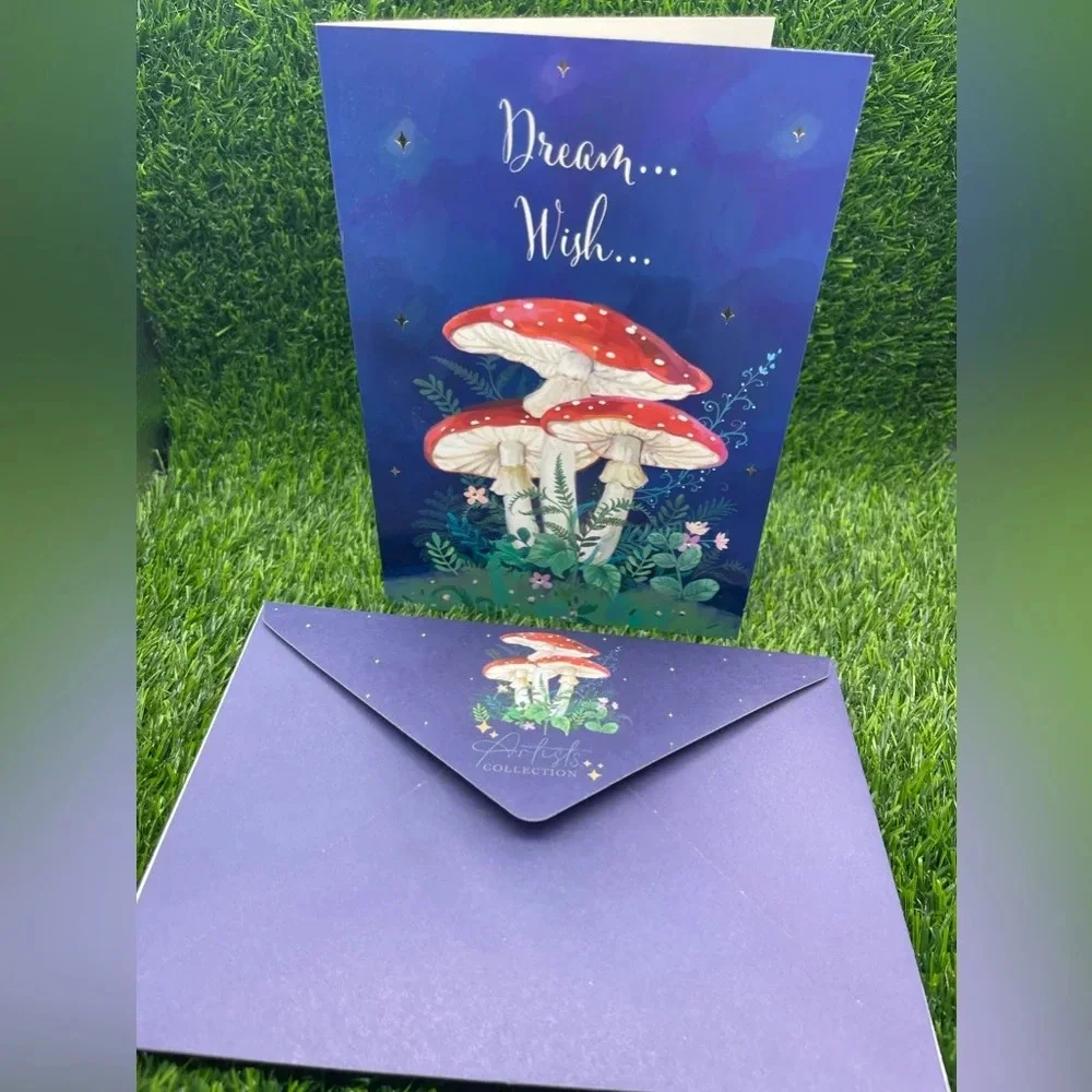 Unique Deluxe Mushroom Stationery Set in Keepsake Gift Box, New, Limited 💝 🍄